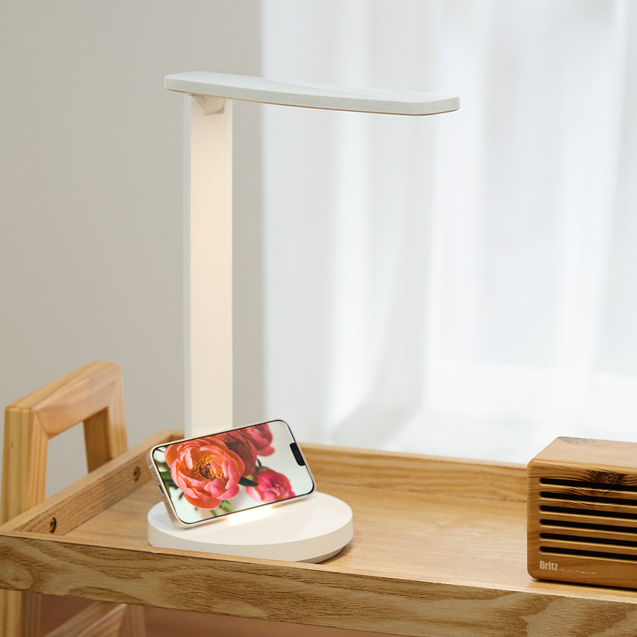 Prism LED無線可折疊桌燈-白